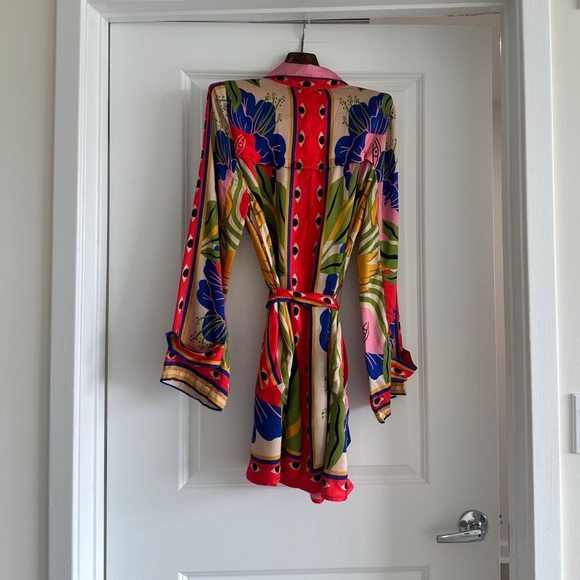 Farm Rio Surreal Scarf Print Shirtdress - Picture 9 of 10